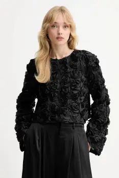 Gestuz bluza culoarea negru, modelator, 10910826 imagine