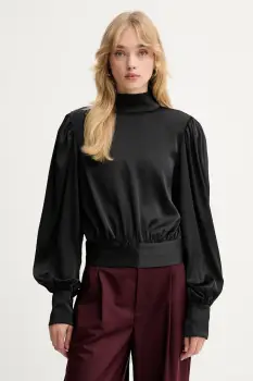 Gestuz bluza culoarea negru, neted, 10910803 imagine