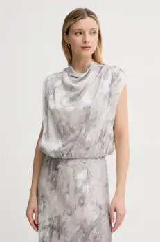 Gestuz bluza femei, culoarea gri, cu imprimeu, 10909872 imagine