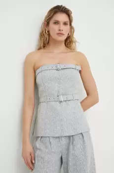 Gestuz bluza femei, culoarea gri, melanj imagine