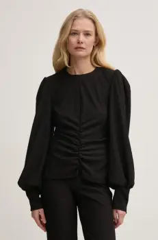 Gestuz bluza femei, culoarea negru, neted, 10909687 imagine