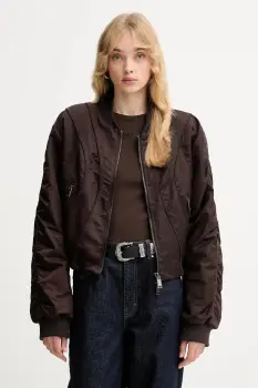 Gestuz geaca bomber culoarea maro, de tranzitie, 10910609 imagine