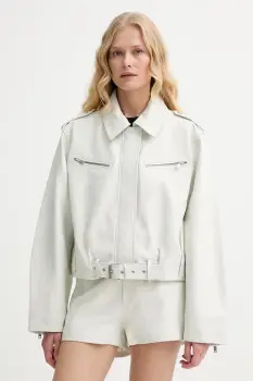 Gestuz geaca de blugi culoarea alb, de tranzitie, 10910163 imagine