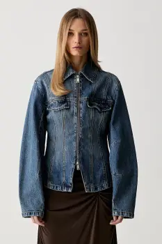 Gestuz geaca de tranzitie pentru femei, din denim GZmelu imagine