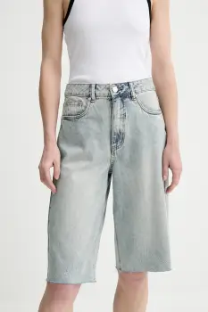 Gestuz pantaloni scurti din denim uni, high waist, 10910165 imagine