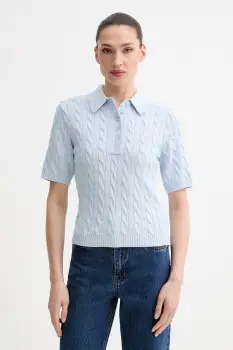 Gestuz pulover cu maneca scurta de dama cu vascoza imagine