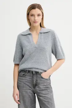 Gestuz pulover de lana culoarea bej, light, 10910035 imagine