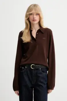 Gestuz pulover de lana culoarea maro, light, 10910534 imagine