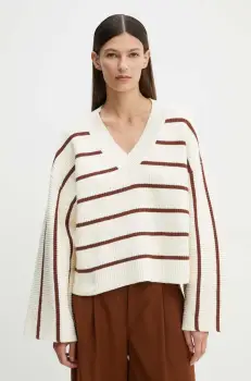 Gestuz pulover femei, culoarea bej, 10909268 imagine