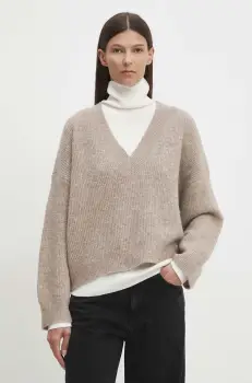 Gestuz pulover femei, culoarea bej, 10909332 imagine