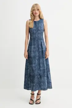 Gestuz rochie culoarea albastru marin, maxi, evazati, 10910412 imagine