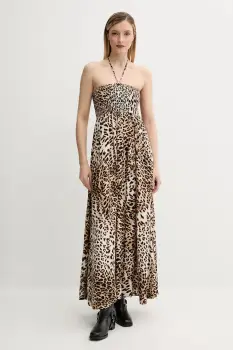 Gestuz rochie culoarea maro, midi, evazati, 10910247 imagine