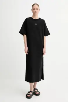 Gestuz rochie culoarea negru, maxi, dreapta, 10910335 imagine