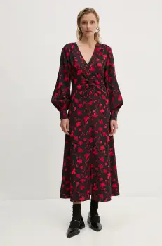 Gestuz rochie culoarea negru, maxi, evazati, 10909403 imagine