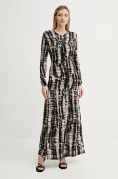 Gestuz rochie culoarea negru, maxi, evazati, 10909962 imagine