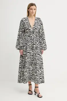 Gestuz rochie culoarea negru, maxi, evazati, 10910422 imagine