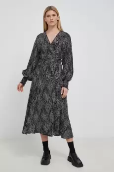 Gestuz rochie culoarea negru, maxi, evazati imagine