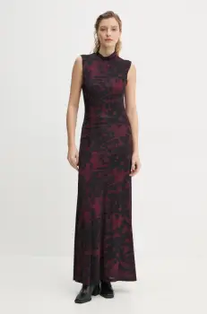 Gestuz rochie culoarea rosu, maxi, evazati, 10909580 imagine