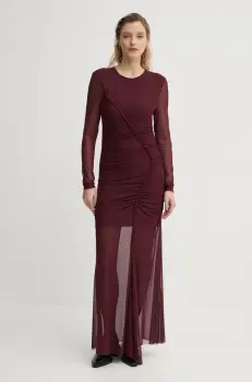 Gestuz rochie culoarea rosu, maxi, mulata, 10909669 imagine