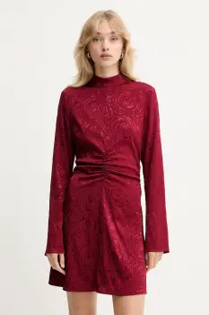 Gestuz rochie culoarea rosu, mini, evazati, 10910606 imagine