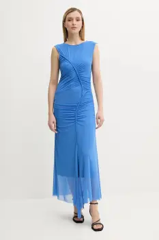 Gestuz rochie culoarea violet, maxi, mulata, 10910318 imagine