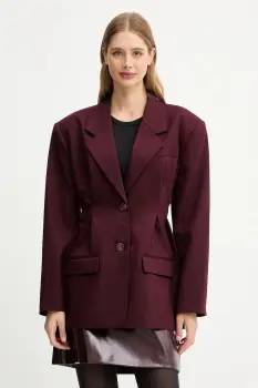 Gestuz sacou culoarea bordo, un singur rand de nasturi, uni, 10910626 imagine