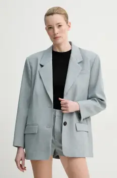 Gestuz sacou culoarea gri, un singur rand de nasturi, melanj, 10910070 imagine