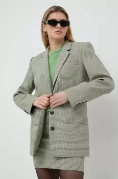 Gestuz sacou culoarea verde, un singur rand de nasturi, modelator imagine