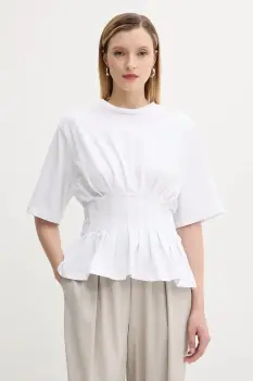 Gestuz tricou culoarea alb, 10910147 imagine