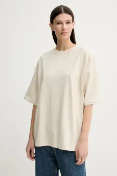 Gestuz tricou din bumbac culoarea bej, 10910075 imagine