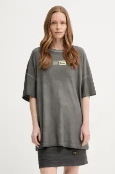 Gestuz tricou din bumbac culoarea gri, 10910127 imagine