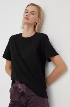 Gestuz tricou din bumbac culoarea negru imagine