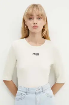 Gestuz tricou femei, culoarea bej, 10909247 imagine