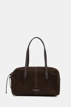 Gianni Chiarini geanta de mana din piele intoarsa ARYNA culoarea maro, BS.11802.NBK.TKL imagine