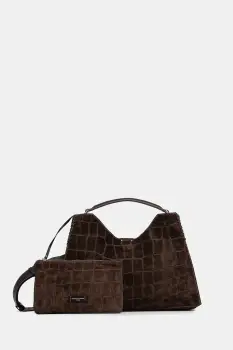 Gianni Chiarini geanta de mana din piele intoarsa AURORA culoarea maro, BS.11846.CM imagine