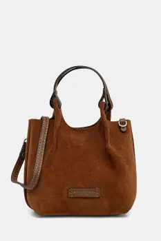 Gianni Chiarini geanta de mana din piele intoarsa DUA culoarea maro, BS.9778.CM imagine