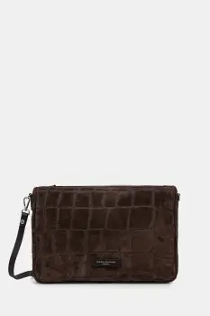 Gianni Chiarini geanta de mana din piele intoarsa NORA POUCH culoarea maro, BS 10225 CM-PL imagine