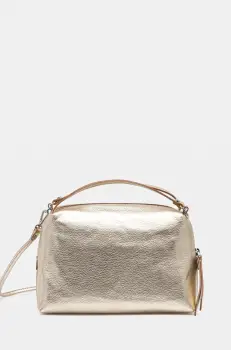 Gianni Chiarini geanta de piele ALIFA culoarea auriu, BS.8148.GTMET imagine