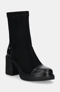 GOE botine femei, culoarea negru, cu toc drept, OO2N4151 BLACK imagine