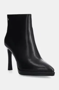 GOE cizme de piele femei, culoarea negru, cu toc cui, OO2N4208 BLACK imagine