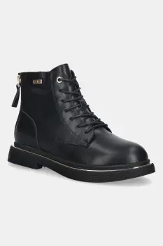 GOE cizme de piele SS2N4101 culoarea negru, cu toc plat, izolare usoara, SS2N4101 BLACK GOLD imagine