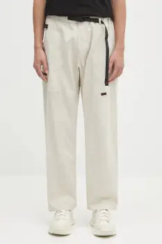 Gramicci pantaloni de bumbac culoarea albastru marin, drept imagine