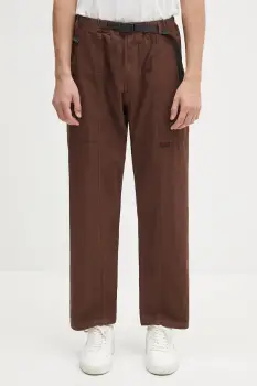 Gramicci pantaloni de bumbac culoarea albastru marin, drept imagine
