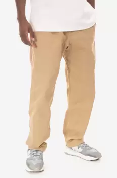 Gramicci pantaloni de bumbac Gramicci Pant culoarea bej, drept G102.OGT-green imagine