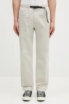 Gramicci pantaloni de bumbac Gramicci Pant culoarea gri, drept imagine