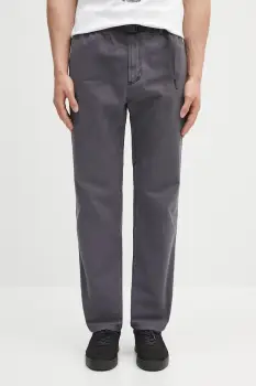 Gramicci pantaloni de bumbac Gramicci Pant culoarea gri, drept imagine