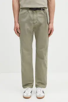 Gramicci pantaloni de bumbac Gramicci Pant culoarea gri, drept imagine