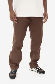 Gramicci pantaloni de bumbac Gramicci Pant culoarea maro, drept G102.OGT-green imagine