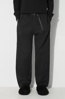 Gramicci pantaloni de bumbac Gramicci Pant culoarea negru, drept imagine
