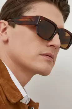 Gucci ochelari de soare barbati, culoarea maro imagine